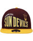 Фото #3 товара Men's Maroon Arizona State Sun Devils Two-Tone Vintage-Like Wave 9FIFTY Snapback Hat