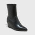 Women's Aubree Ankle Boots with Memory Foam Insole - Universal Thread Black 6.5