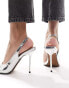 Фото #4 товара River Island high heel with asymmetric detail in silver