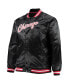 ფოტო #3 პროდუქტის Men's Black Chicago Bulls Big and Tall Hardwood Classics Raglan Satin Full-Snap Jacket