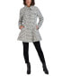 ფოტო #1 პროდუქტის Women's Single-Breasted Skirted Tweed Coat