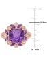 ფოტო #5 პროდუქტის Amethyst (3 ct. t.w.) & White Topaz (1/5 ct. t.w.) Ring in 18k Rose Gold-Plated Sterling Silver