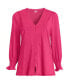 ფოტო #2 პროდუქტის Women's 3/4 Sleeve Lightweight Jersey Button Front Top