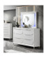 Фото #6 товара Tarian Mirror with Led, Pearl White Finish