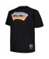 ფოტო #3 პროდუქტის Men's Black Distressed San Antonio Spurs Big and Tall Hardwood Classics Vintage-Like Logo T-shirt