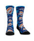 Men's and Women's Socks Oklahoma City Thunder Allover Logo and Paint Crew Socks