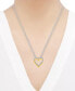 Фото #2 товара Macy's diamond Double Heart Pendant Necklace (1 ct. t.w.) in Sterling Silver & 14k Gold-Plate, 16" + 2" extender