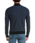 Фото #2 товара Bruno Magli Feeder Stripe Pique Wool 1/4-Zip Sweater Men's