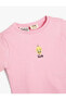 4SKG10432AK Koton Kız Çocuk T-shirt PEMBE