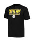 ფოტო #3 პროდუქტის Branded Men's Black Pittsburgh Steelers Big Tall Pop T-Shirt