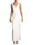 Фото #1 товара Платье макси без рукавов Laundry By Shelli Segal, модель Crepe Gown Stretch White 6