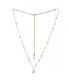 ფოტო #1 პროდუქტის Delicate Cubic Zirconia Pendant 18K Gold Plated Necklace
