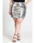 Plus Size Pailette Sequin Mini Skirt