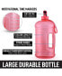 Фото #2 товара Motivational Time Reader Water Bottle – With Flip Cap & Strap
