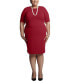 Women's Ellen Faux-Suede-Trim Bodycon Dress