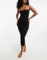 Фото #8 товара ASOS DESIGN rib bandeau maxi beach dress in black