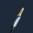 Przewód kabel kątowy AUX 2x mini jack 3.5mm 1.5m niebieski