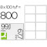 Фото #2 товара Клейкие этикетки Q-Connect KF01588 Белый 100 Листья 99,1 x 67,7 mm