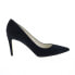 Фото #1 товара Bruno Magli Telma BW2TELA1 Womens Black Suede Slip On Pumps Heels Shoes 6.5