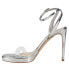 Фото #3 товара Nine West Zadie Ankle Strap Platform Womens Silver Dress Sandals ZADIE8-099