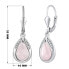 Silver earrings with natural rose JST13327RQE