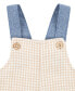 Фото #7 товара Baby Boys Gingham Shortall and T-shirt Set