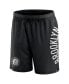 ფოტო #2 პროდუქტის Men's Black Brooklyn Nets Post Up Mesh Shorts