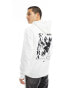 River Island Japanese hoodie in white