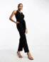 Фото #1 товара Never Fully Dressed tailored wrap jumpsuit in black