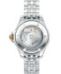 ფოტო #2 პროდუქტის Women's Swiss Automatic DS Action Diamond Accent Two-Tone Stainless Steel Bracelet Watch 35mm