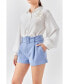 Women's Belted Mini Shorts