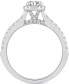 ფოტო #4 პროდუქტის Diamond Halo Engagement Ring (3/4 ct. t.w.) in 14k White Gold