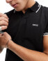 BOSS Green Paul slim fit polo in black