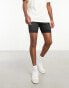 Фото #3 товара DTT skinny fit denim shorts in washed black