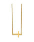 Yellow IP-plated Sideways Cross Cable Chain Necklace