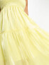 Фото #7 товара Collective the Label tiered smock midaxi dress in lemon