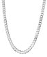 ფოტო #1 პროდუქტის Men's Curb Link 24" Sterling Silver Necklace Chain (5-1/2mm)