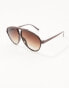 Фото #3 товара Jeepers Peepers aviator sunglasses in brown