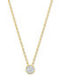 ფოტო #1 პროდუქტის Diamond Accent Pendant Necklace in 14k Gold-Plated Sterling Silver, 16" + 2" extender