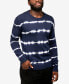 Men's Striped Tie Dye Crew Neck Sweater