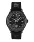 ფოტო #1 პროდუქტის Men's Lineman Three Hand Quartz Black Silicone 45MM