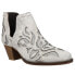 Фото #2 товара Roper Rowdy Glitz Vintage Tooled Inlay Snip Toe Cowboy Booties Womens White Casu