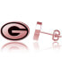 ფოტო #1 პროდუქტის Women's Georgia Bulldogs Rose Gold Post Earrings