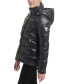 Women's High-Shine Hooded Puffer Coat