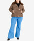 ფოტო #6 პროდუქტის Plus Size Natalia Faux Fur Collared Jacket