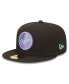 Фото #3 товара Men's Black Los Angeles Dodgers 40th Anniversary Black Light 59FIFTY Fitted Hat