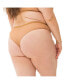 Фото #2 товара Plus Size Nude Shade Mesh Sheer Stretch Thong