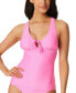 Jessica Simpson 300293 Pretty in Pique Strappy-Back Tankini Swim Top Size Medium