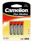 Фото #1 товара Одноразовый комплект батарей Camelion LR03-BP4 AAA Alkaline 1.5 V 4 шт.