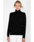 ფოტო #2 პროდუქტის Women's 100% Pure Cashmere Long Sleeve Turtleneck Pullover Sweater